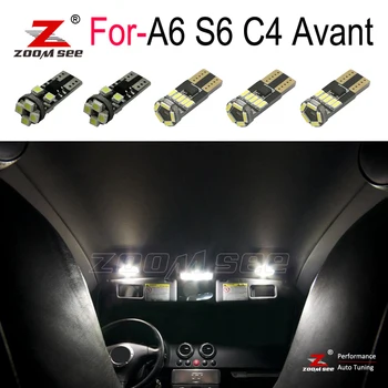 

19pc LED License plate lamp + LED bulb interior dome light kit for Audi A6 S6 C4 Avant Wagon (1994-1997)