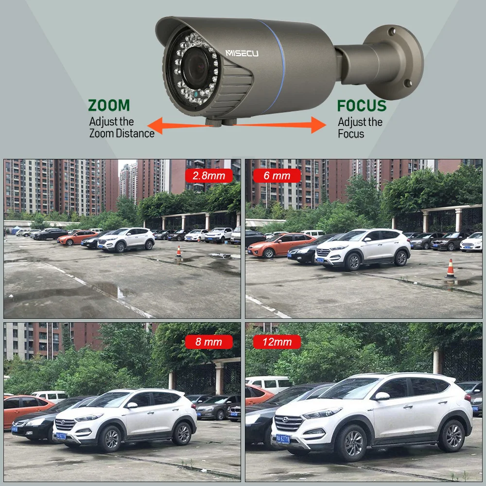 IP камера MISECU Super HD 4MP 4X с оптическим зумом/фокусом уличная Водонепроницаемая
