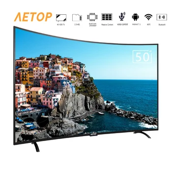 

Free shipping-4k HD tv 50 inch led television flat smart curved screen tv for hotel