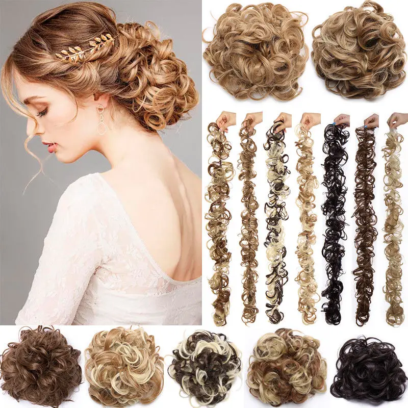 Get This Chignon Hair Scrunchie Messy Rubber-Band Updo Synthetic 14color S-Noilite 85g QLXNmXN17