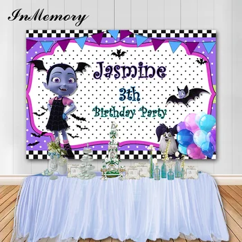 

InMemory Vampire Street Backdrops Photography Customize Children Birthday Party Photo Background Banner Photography Studio Props