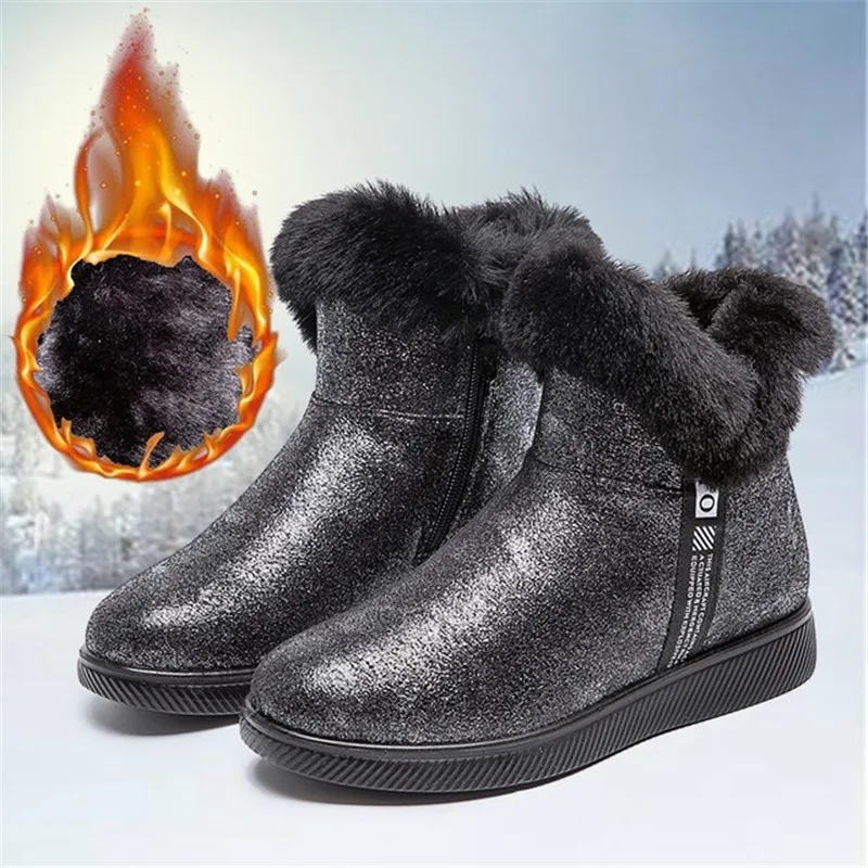 Зимние ботинки; коллекция года; женская зимняя обувь на молнии; теплая плюшевая обувь для холодной зимы; модные брендовые женские ботинки; ботильоны; Botas - Цвет: 8
