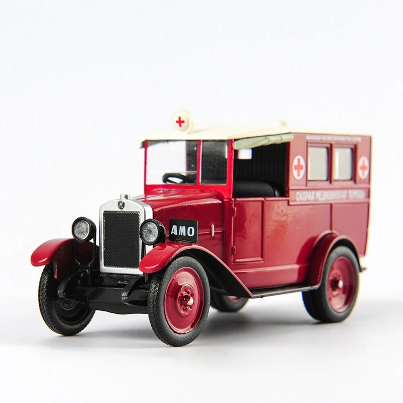 Детские модели, игрушки для мальчиков, 1/43 масштаб, Aolly Diecast HAW, красный российский совет, AMO F15, модель машин скорой помощи в бывшем Советском юнио