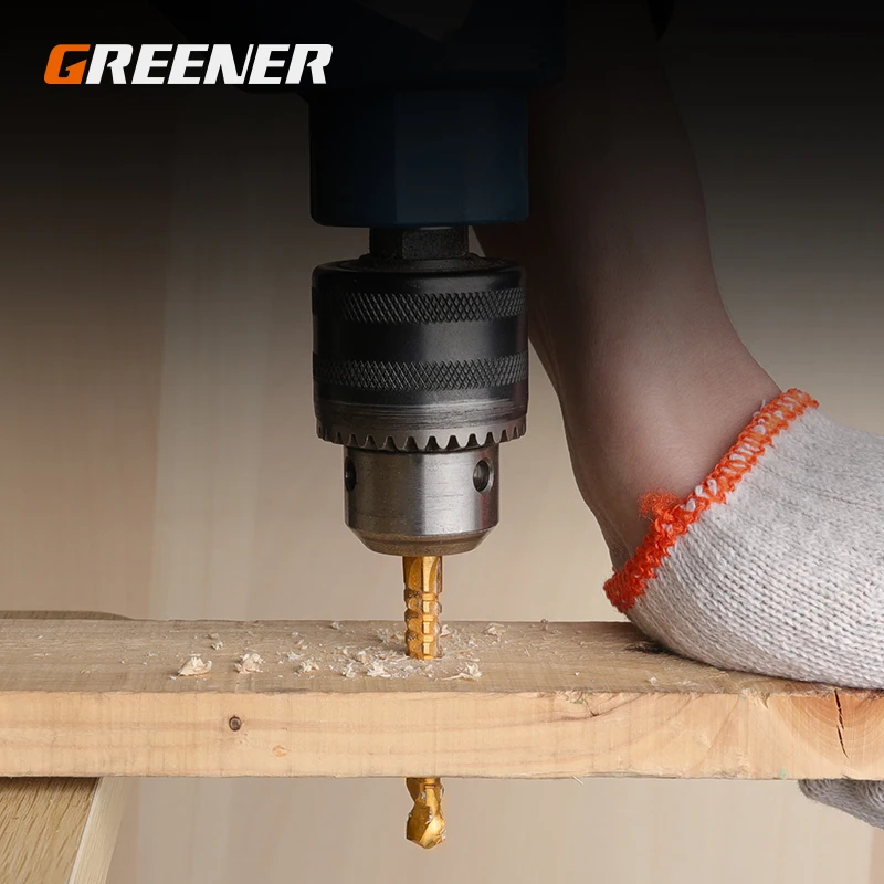 6 Pcs Cobalt Drill Bit Set Spiral Screw Metric Composite Tap Drill Bit Tap Twist Drill Bit Set for Cutting Drilling Polishing