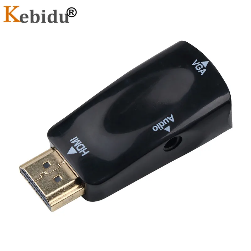 Кабель конвертера Kebidu HDMI в VGA адаптер Папа мама поддержка HD 1080P HDTV для ПК ноутбука
