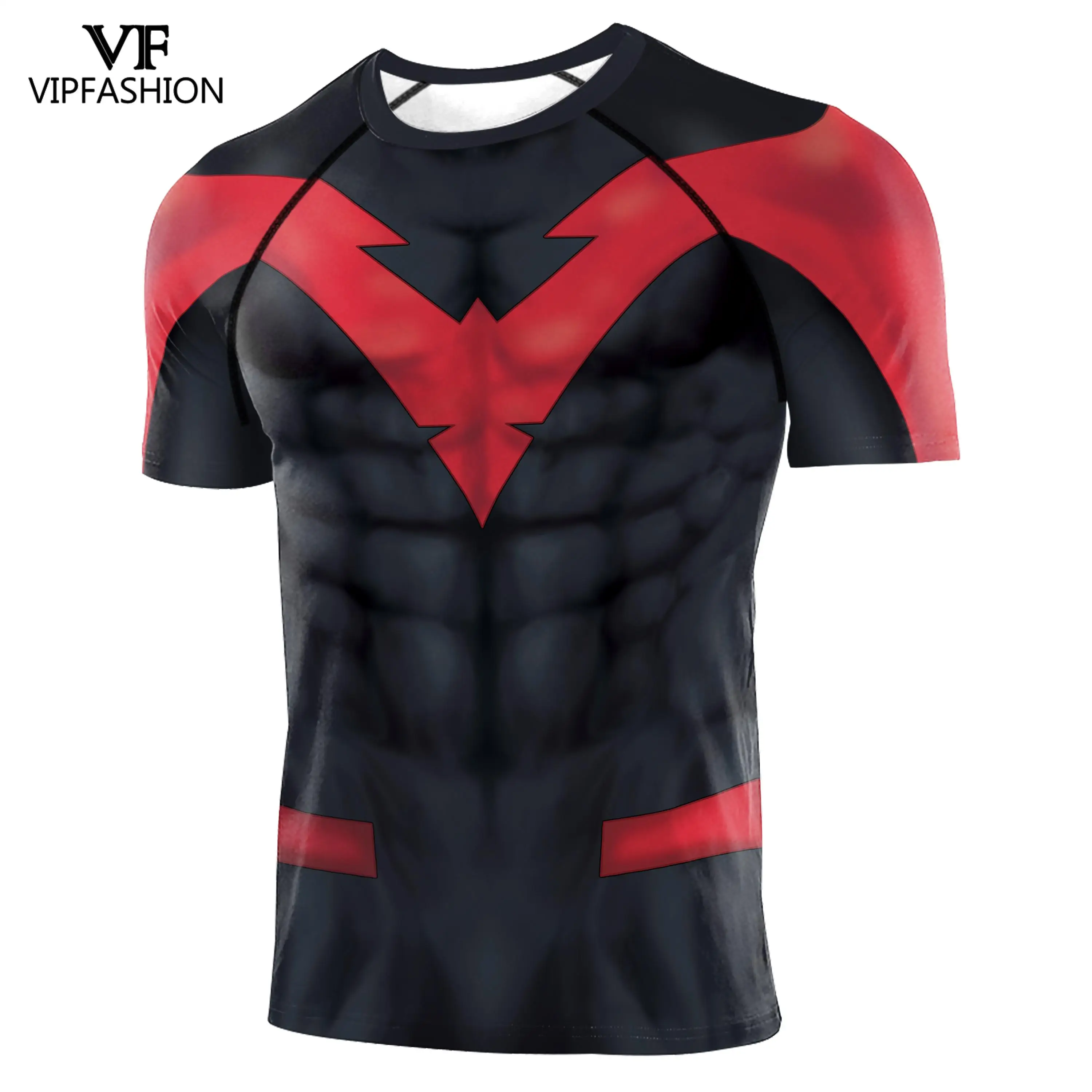

VIP FASHION 2020 Cosplay Fast-drying Fitness Raglan Short-sleeved T-shirt Men Movie Shirt Play The Costume T-shirt