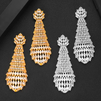 

GODKI 2020 African Fashion Long Pineapple Dangle Earrings High Quality Earring for Women Wedding Gift Party Wedding