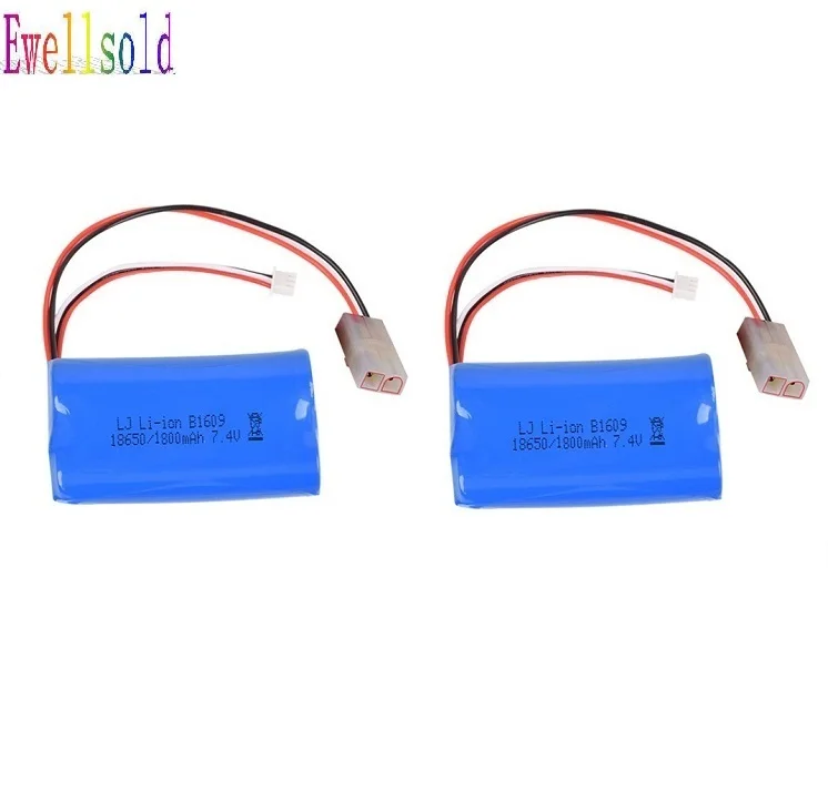 7,4 v 1800 mah li-po батареи для henglong 3818 3819 3838 3839 3869 3879 3888 3889 3899 3898 3909 1:16 RC батальон Танк 7,4 v 1800 мА-ч - Цвет: Светло-серый