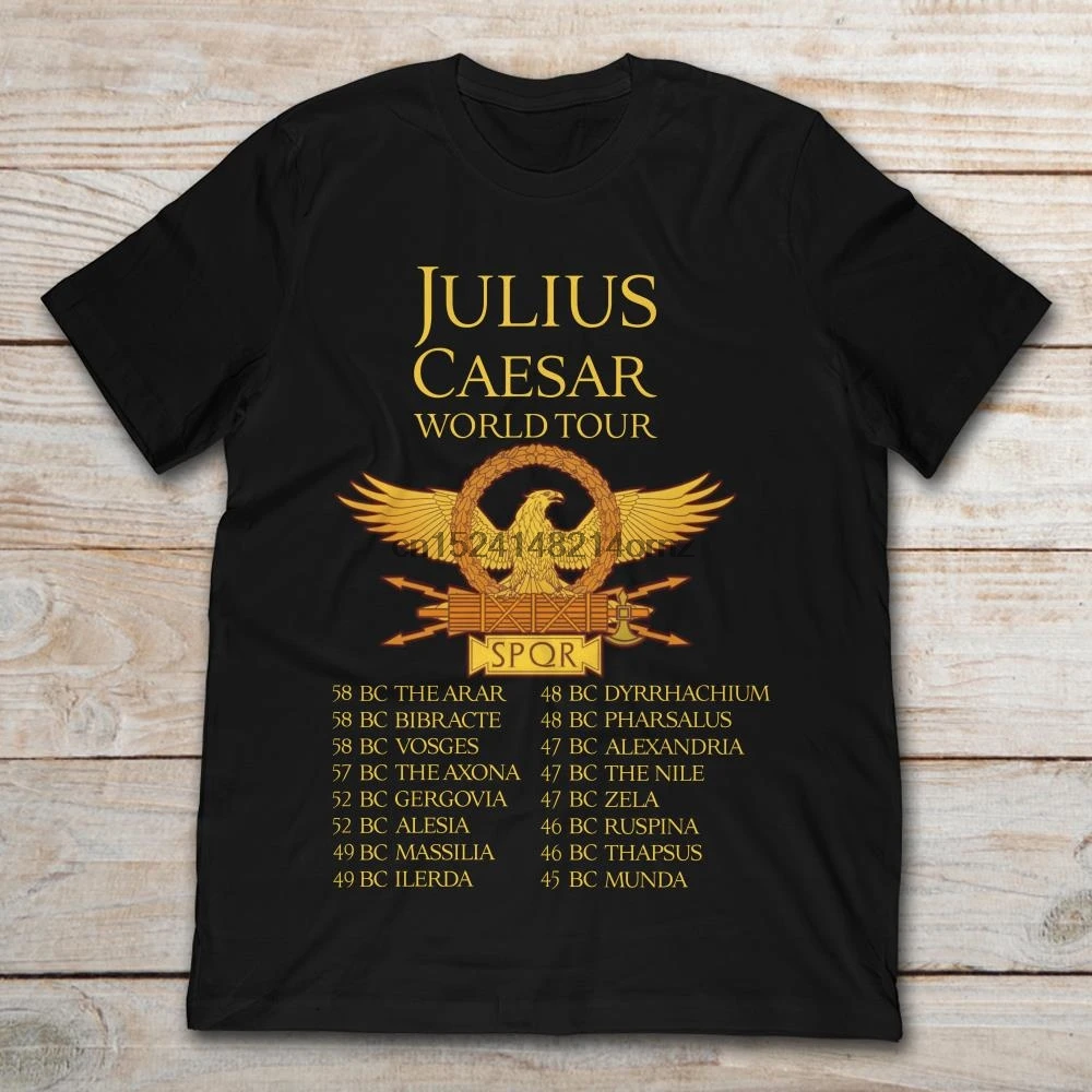 

Brand Julius Caesar World Tour Spqr T-Shirt Men Short Sleeve T-Shirt