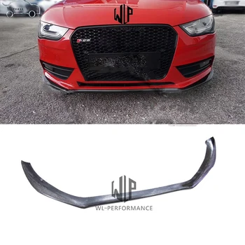

A4 B9 High Quality Carbon Fiber Front Lip Splitter Car Styling For Audi A4L S4 Style Car Body Kit 2013-UP