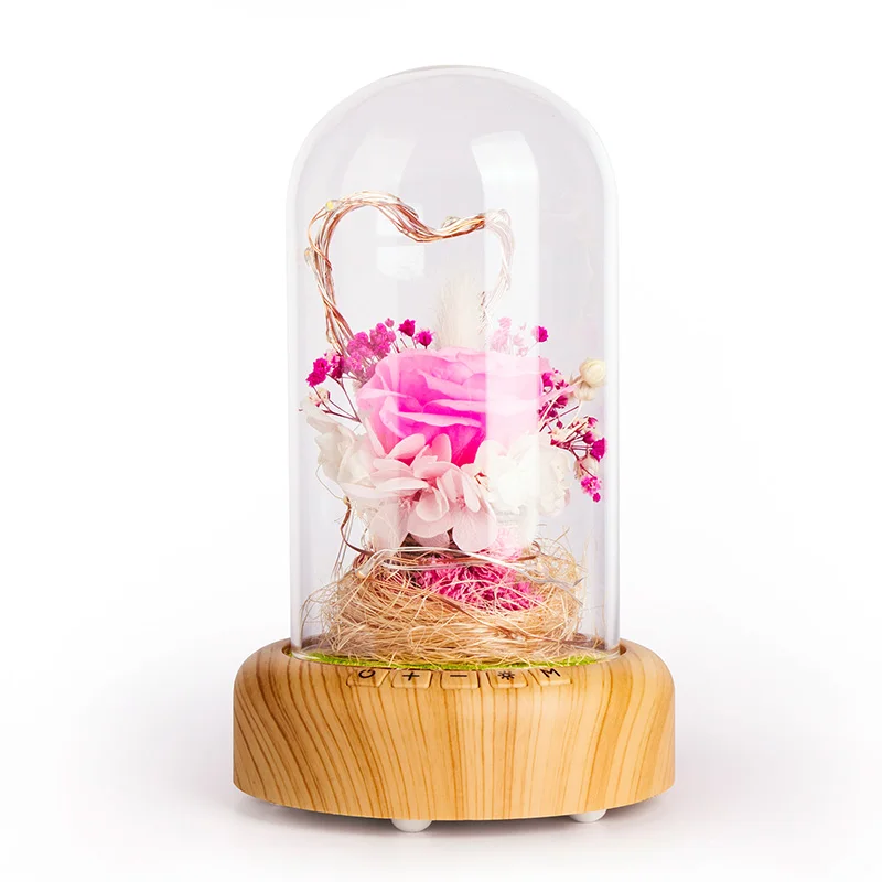 K-L12-A Светодиодный ночной плафоны для ламп dream bluetooth voice Спикер Рождество Ever-fresh flower креативная музыкальная шкатулка перезаряжаемая настольная лампа подарок - Испускаемый цвет: K-L12-A