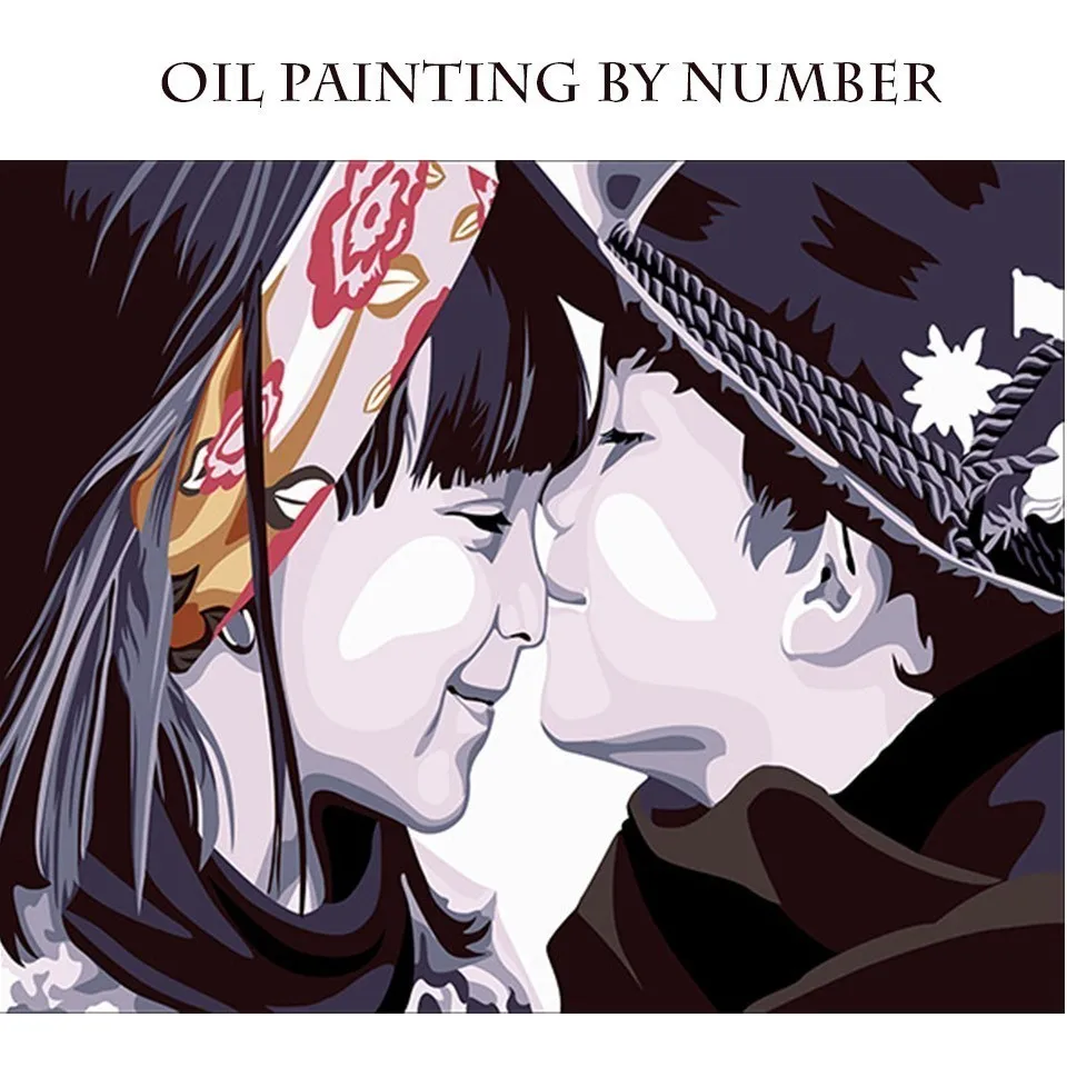 AZQSD Современная ручная краска ed мальчик девочка масляная краска ing paint ing по номерам мультяшная Краска Холст Картина DIY Детский домашний декор K076