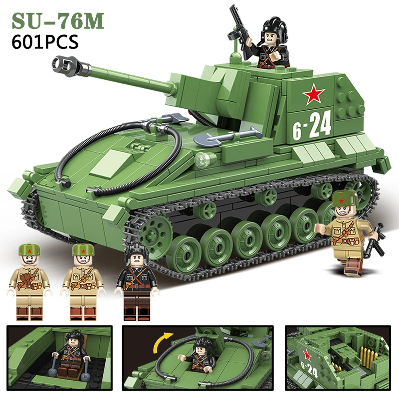 601 шт. Детский конструктор Военный танк|Игрушечные кубики| |