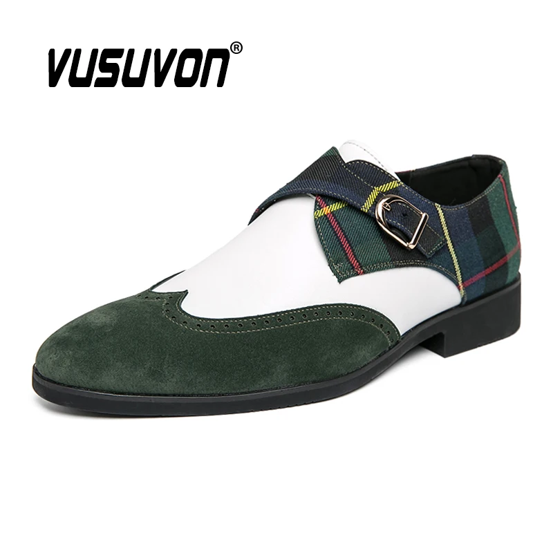 

Мужские кожаные лоферы размера плюс, мужская обувь 2020, весенние удобные деловые туфли на плоской подошве в стиле броги черного, зеленого цветов