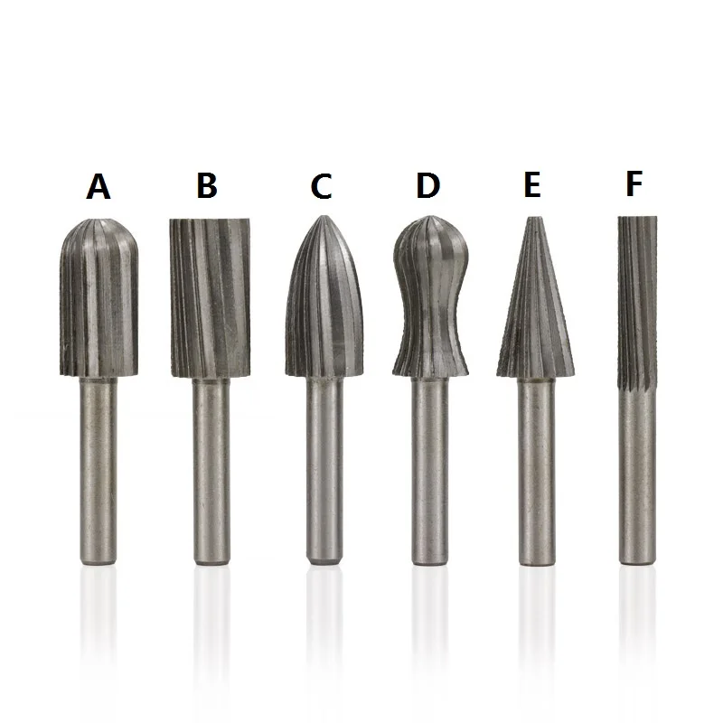 XCAN 고속 강철 로터리 버, 금속 조각 및 연삭 로터리 파일용 RASPS, 6mm 생크 라우터