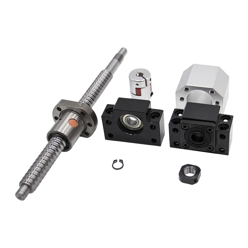 US $80.25 1 Set Ball Screw SFU1605 SFU1610 SFU2005 SFU2010 End Machined With BKBF1215Nut HolderCouplingMotor SeatMount For CNC Router