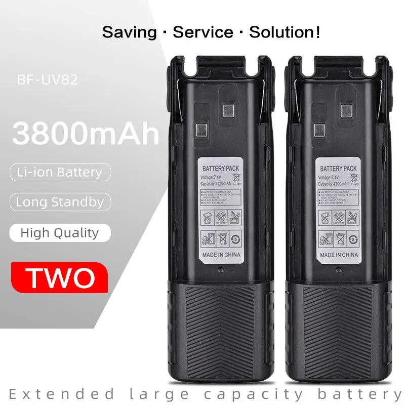 Mejor Compra $TERM impacto Baofeng Walkie-Talkie de la batería Original BL-8 3800mAh 2800mAh Baofeng UV82 batería para UV-82HP UV82 más UV-8D UV-82WX UV-89 UV 82 Lnwy3dbxRwM