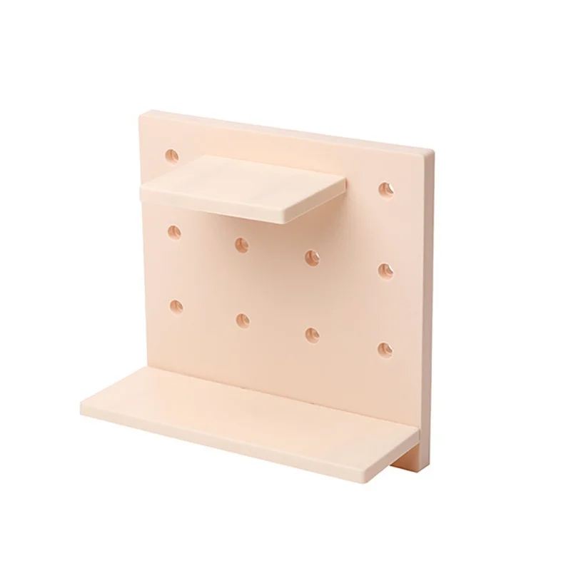 M Pegboard PP отверстие доска настенные крючки для домашнего использования настенная полка с наклейкой кухня ванная комната Органайзер инструмент для хранения - Цвет: M