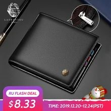 LAORENTOU мужской кошелек из натуральной кожи, короткий кошелек, Ретро стиль, коровья кожа, повседневные мужские кошельки, кошелек, стандартные держатели для карт