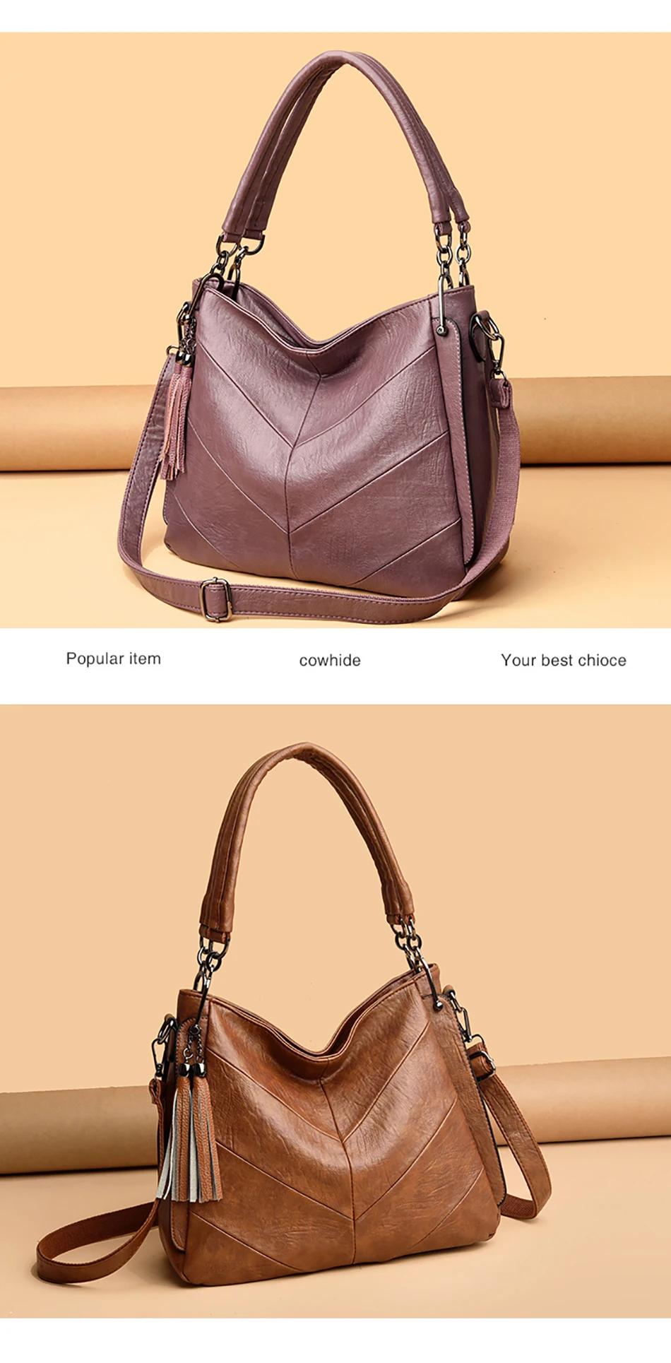 New Large Casual Women's Shoulder Bag Ladies Messenger Bag Luxury Brand Designer High Quality Leather Retro Handbag 5 Colors