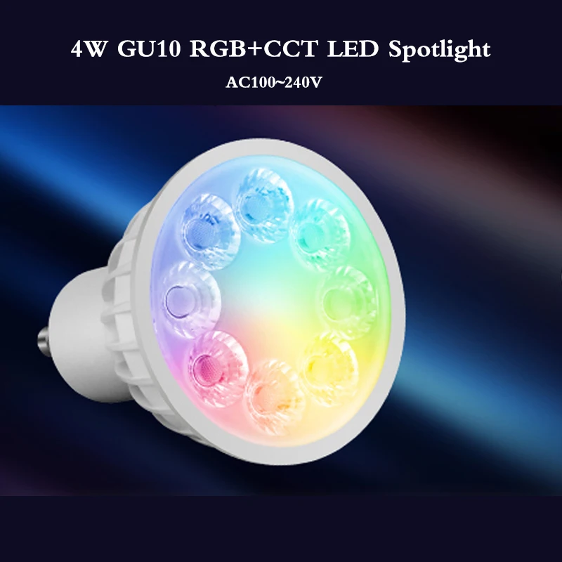 Светодиодная лампочка GU10 4 Вт RGB + теплый белый (RGB CCT)|led bulbs gu10 rgb|spotlight rgbled rgb spotlight |