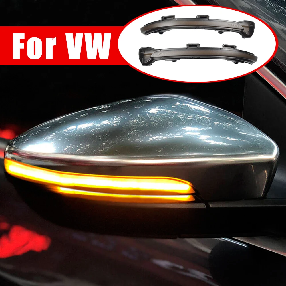 

Dynamic Indicator Blinker Rearview Mirror LED Dynamic Turn Signal Light For Volkswagen VW Golf MK7 7 GTI R Rline GTD 2013-2017