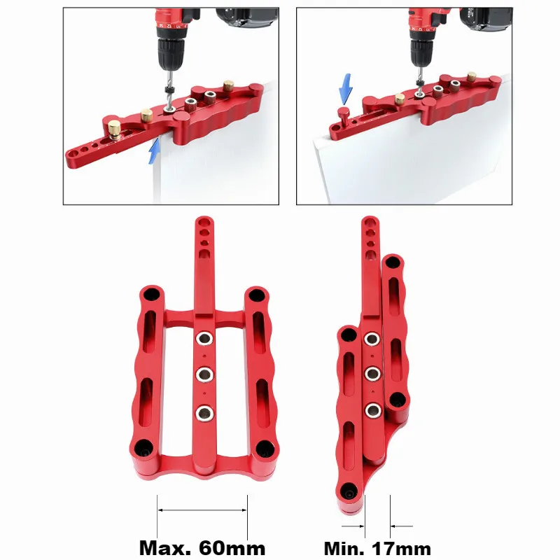 

1 Set Woodwork Guide Oblique Hole Positioner Angle Drill Bit Locator Set Kits