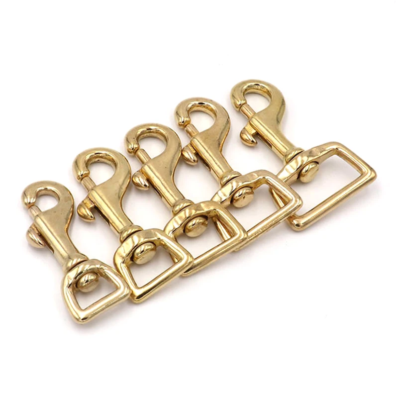 Brass buckle Small Hook Key Pendant Pet Traction Rope Dog Bag Leather Hardware Accessories 009