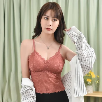 

Lace Girl Tube Top Simple No Underwire Wild Fashion V-Neck Thin Sexy Underwear Women Bras