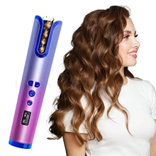 

Portable Hair Curler Auto Rotating Ceramic Hair Curlers Wireless Crimping Hair Iron Spiral Curling Wand Hair Styling Tools