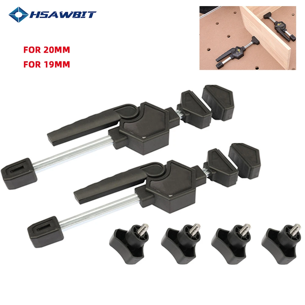 Workbench Dog Holes Quick Acting Hold Down Clamp Adjustable Fast Fixed