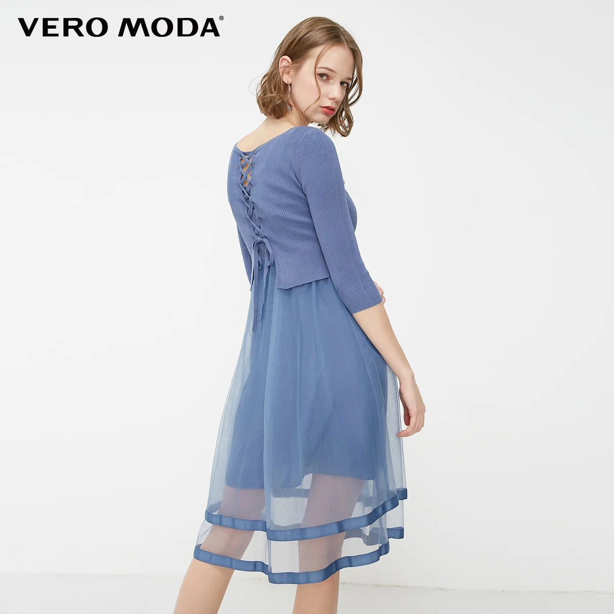 Vero Moda Women's Two-Piece Lace-Up Knit Dress | 31917C517