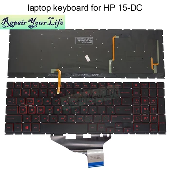 

Backlight keyboard for HP OMEN 15 DC dc0002tx AR Arabic layout black keyboards red keys NSK XP1BQ laptop parts original new sale