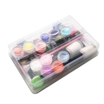 

1 Set Kits Tool Glitter Powder Temporary Body Painting Kit Brushes Glue Stencils Body Art Design
