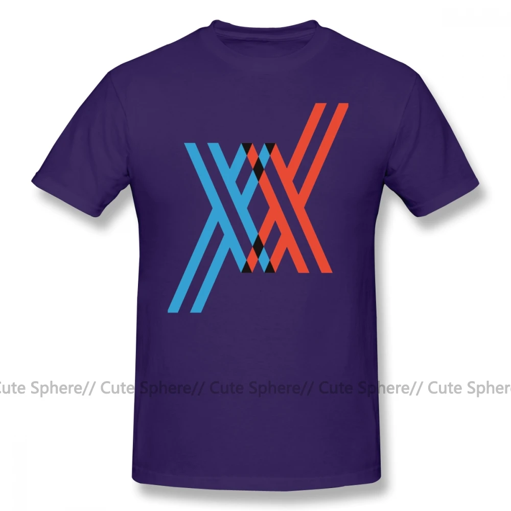 Franxx футболка Darling In The FranXX XX футболка с принтом Мужская футболка из хлопка 6xl уличная футболка с коротким рукавом - Цвет: Purple