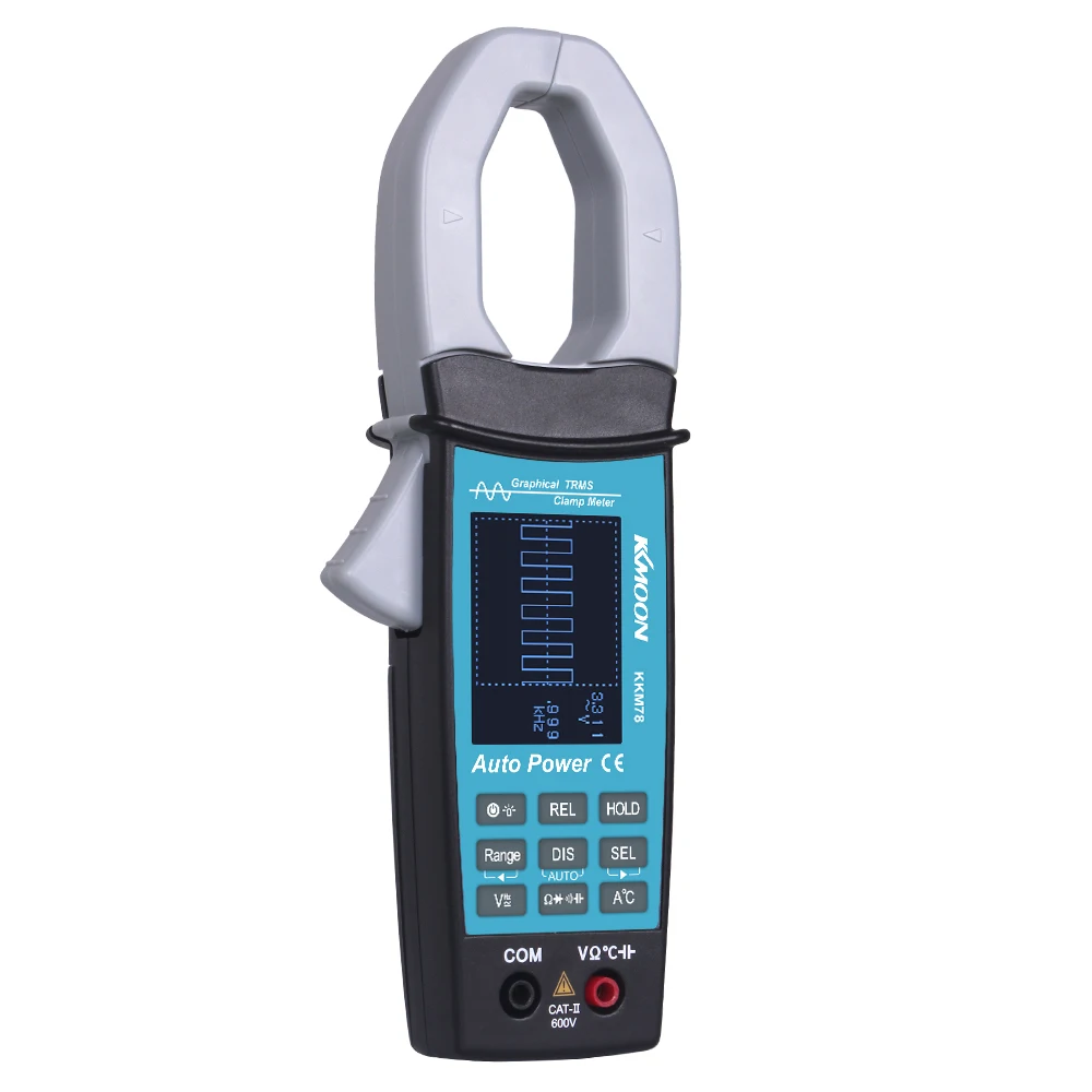

KKMOON 2-in-1 KKM78 600V Non-contact True RMS Digital Clamp Meter with AC V/A Waveform Display Multimeter Oscilloscope