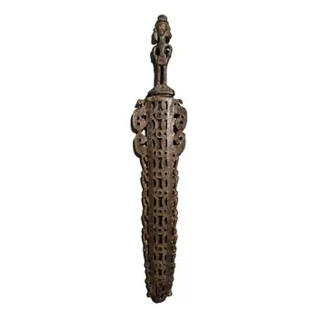 

LaoJunLu Bronze Humanoid Handle Sword With Sheath Imitation antique bronze masterpiece collection of solitary Chinese