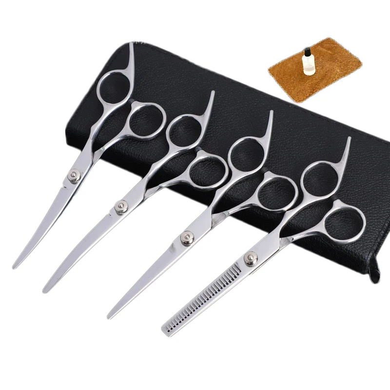 Pet Scissors Set Professional Stainless Steel For Dog Cat Grooming Shears Hair Cutter Straight Thinning Curved Pets Haircut Tool