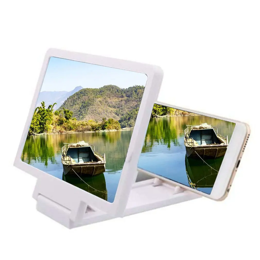 7 Inch 3D Màn Hình Điện Thoại Di Động Khuếch Đại Có Thể Gập Lại Và Di Động Giá Đỡ Điện Thoại Đa Năng Điện Thoại Thông Minh Mỏng Phóng Đại Màn Hình wooden mobile stand