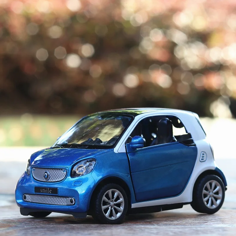 1/36 Benz Smart Diecast car откатный автомобиль со звуком и светильник подарки для