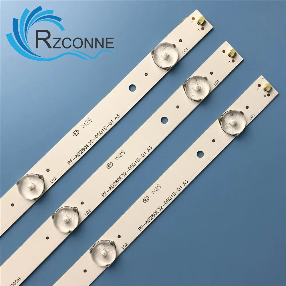 Tira Conduzida Luz de Fundo Lâmpada para Rf-ad280e320501s-01 Tf-led28s9t2 Cx275dledm 180.dt0282200-0h Akai Aktv290 H28b71000e 530 Milímetros - Imagem 4