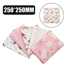 5 шт. Mayitr розовая хлопковая ткань для производства одеяла мягкая Ассорти предварительно вырезанная простая кукольная ткань ткани для шитья Крафта пэчворк 25*25 см