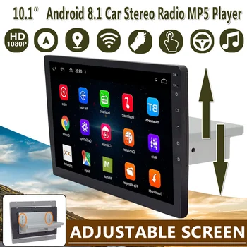 

9" / 10.1" Car Multimedia Player Stereo 1Din Android 8.1 with Up Down Screen Adjustable Wifi bluetooth GPS Nav Radio Player