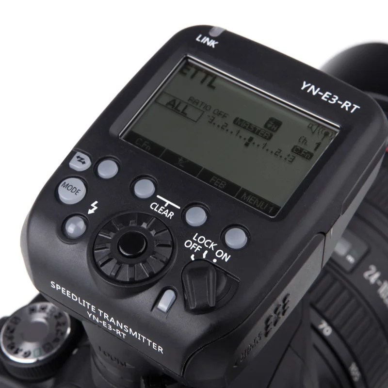 YN-E3-RT Светодиодная лампа для видеосъемки Yongnuo Вспышка Speedlite передатчик Водонепроницаемый двухсторонний 2,4G радиосвязи для цифровых зеркальных камер Canon