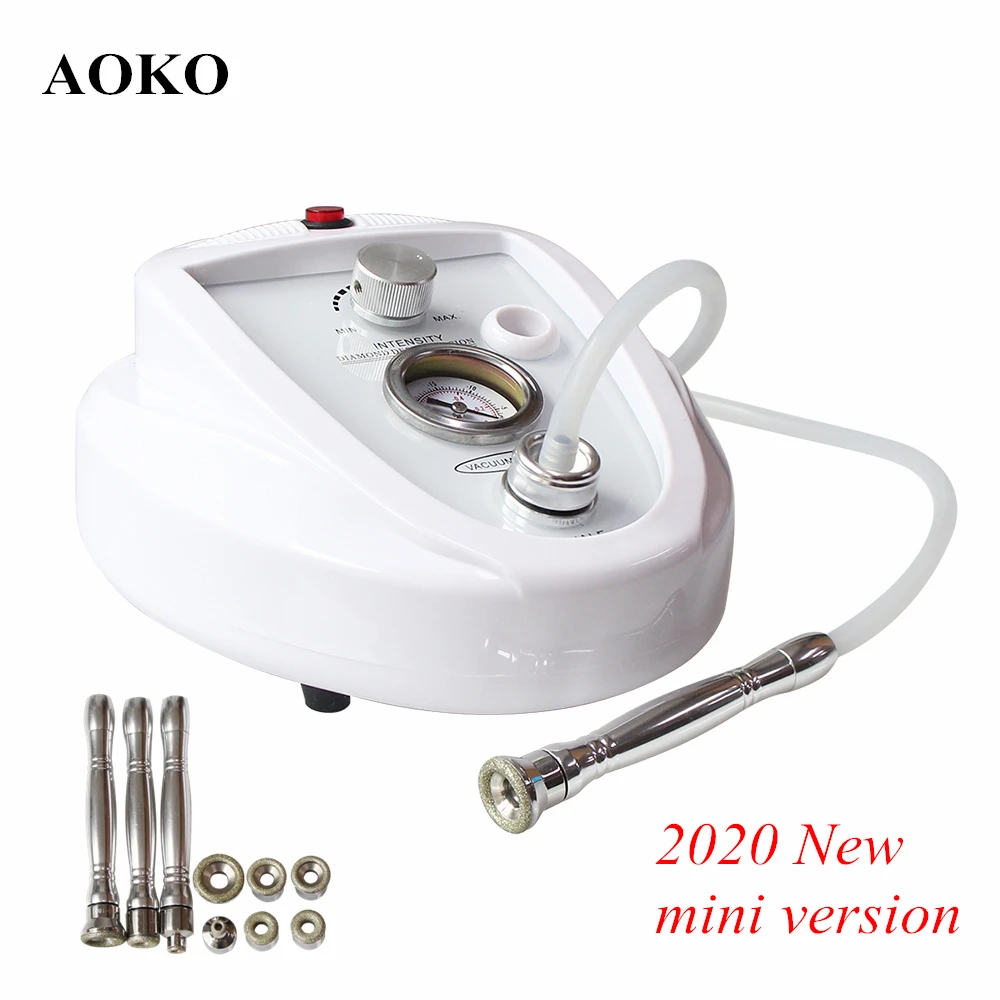 AOKO 2020 New Mini Portable Diamond Dermabrasion Microdermabrasion Machine Skin Exfoliato Anti Wrinkle Device Blackhead Remover