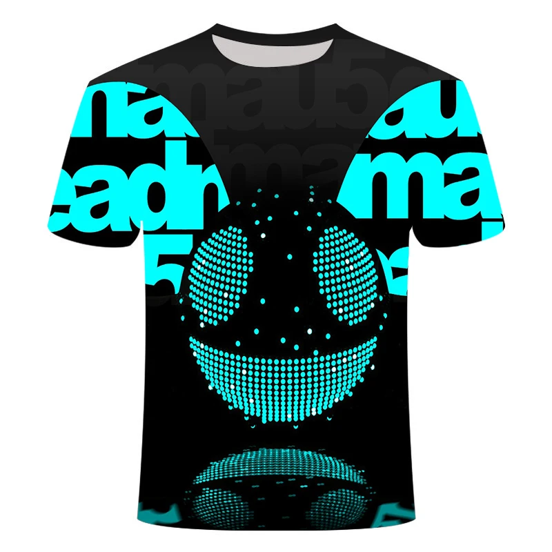 

New summer men's T-shirt DJ electronic sound fashion cool electronic music 3D printed T-shirt hip-hop street clothing top
