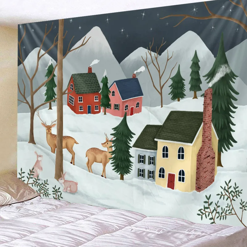 

Tapestry Wall Hanging Bed Spread Beach Towel Table Cloth Yoga Mat MERRY CHRISTMAS large size