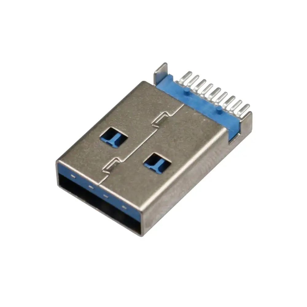 10 шт. Горизонтальные Разъемы USB 3 0 типа A папа 9|Соединители| |