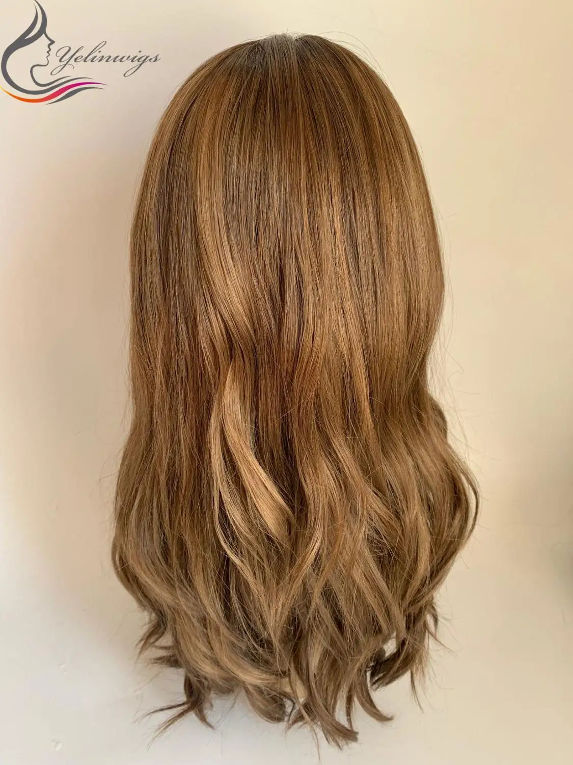 Natural Human Hair Jewish Wig Kosher Wig Fashion Color Wavy Top