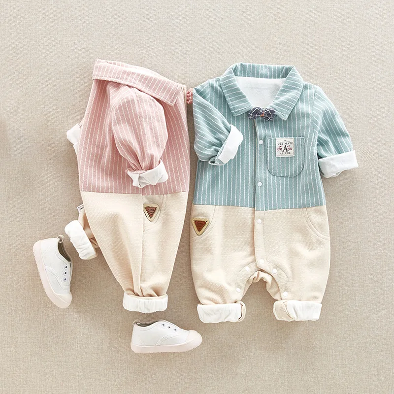 

2019 Newborn Baby Cotton Romper Infant Boy Girl Formal Jumpsuit Kids Autumn Toddler Long Sleeve Clothes Cute Cartoon Outfits
